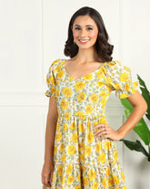 Women’s Cotton Floral Mini Dress