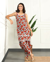 Floral Cotton Co-ord Set with Dhoti Pants