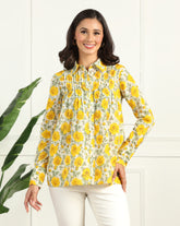 Floral Printed Cotton Shirt for Women