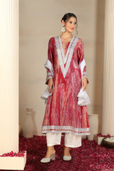 Women Ethnic Motifs Printed Cotton Kurta with Trousers & Dupatta