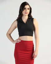 Women’s Sleeveless Ribbed Crop Top