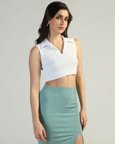 Women’s Sleeveless Ribbed Crop Top