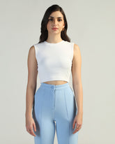 Stretchable Round Neck Tank Top