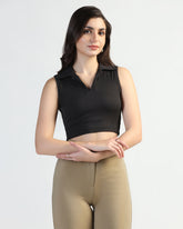 Women’s Sleeveless Ribbed Crop Top