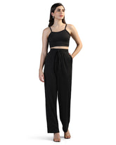 Women Strappy Crop Top with Trousers