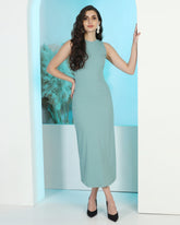 Women Round-Neck Midi Dress