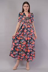 Floral Print Fit & Flare Dress