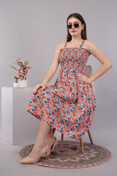 Women Floral Print Fit & Flare Dress