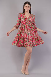 Floral Print Fit & Flare Dress