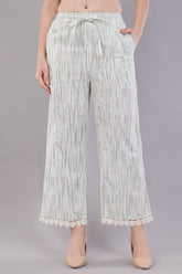 Striped Wide Legged Trousers for Women