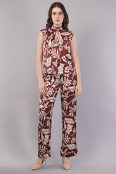 Women's Satin Ankle Length Co-Ord Set for Women