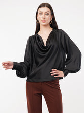 Cowl Neck Satin Top
