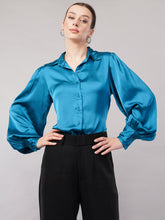 Classic Spread Collar Regular Fit Satin Shirt