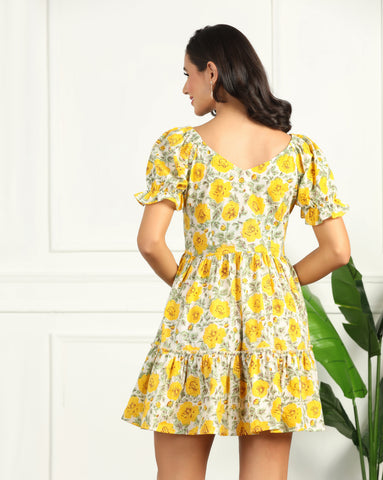Women’s Cotton Floral Mini Dress
