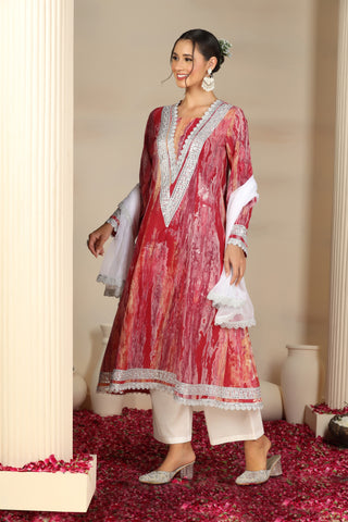 Women Ethnic Motifs Printed Cotton Kurta with Trousers & Dupatta