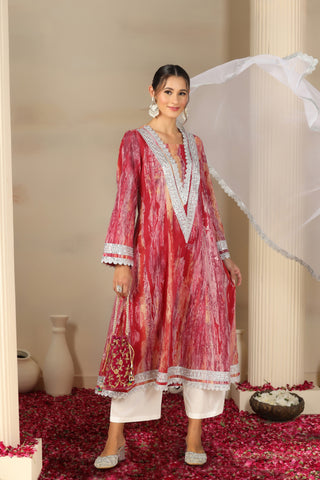 Women Ethnic Motifs Printed Cotton Kurta with Trousers & Dupatta