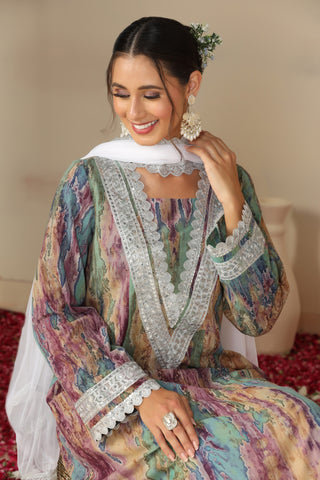 Women Ethnic Motifs Printed Cotton Kurta with Trousers & Dupatta