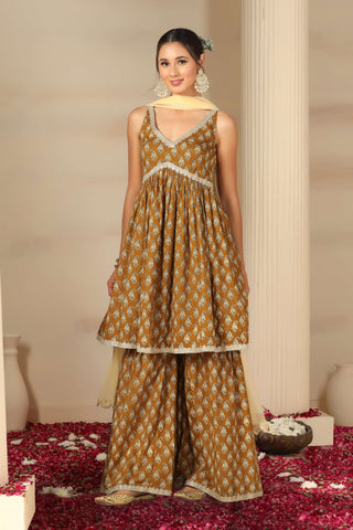 Women’s Cotton Kurta Set with Dupatta