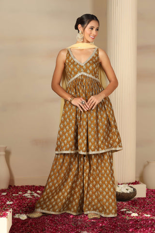 Women’s Cotton Kurta Set with Dupatta