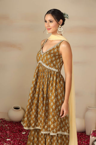 Women’s Cotton Kurta Set with Dupatta