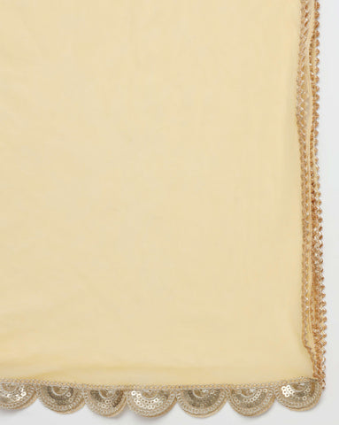 Women’s Cotton Printed Kurta Set with Flared Palazzo & Dupatta