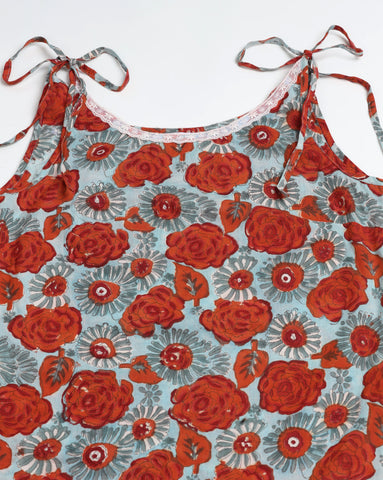 Floral Cotton Co-ord Set with Dhoti Pants