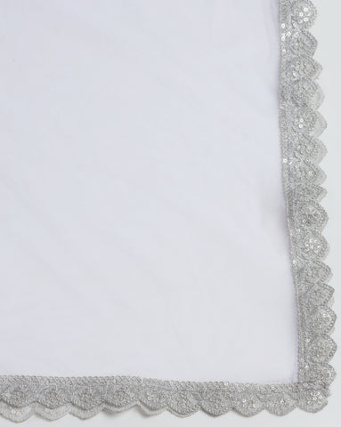 Women’s Cotton Flared Anarkali Kurta Set with Pants & Dupatta