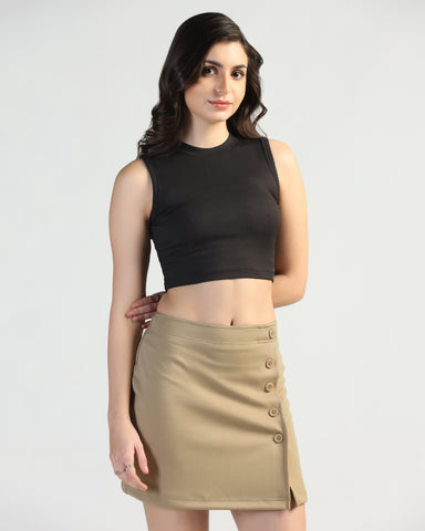 Stretchable Round Neck Tank Top