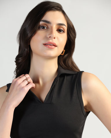 Women’s Sleeveless Ribbed Crop Top