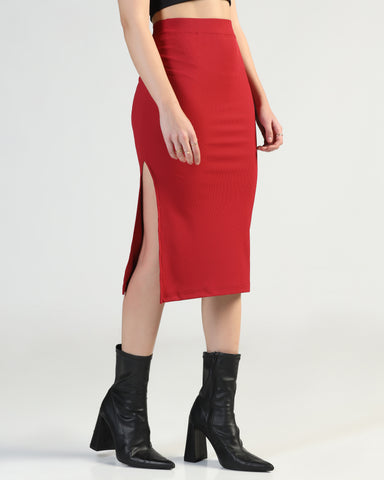 Stretchable Midi Skirt for Casual & Party Wear