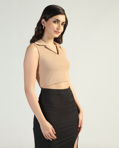 Women’s Sleeveless Ribbed Crop Top