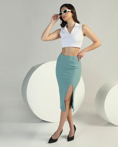 Women’s Sleeveless Ribbed Crop Top