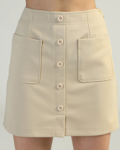 Women Solid A-Line Mini Skirt