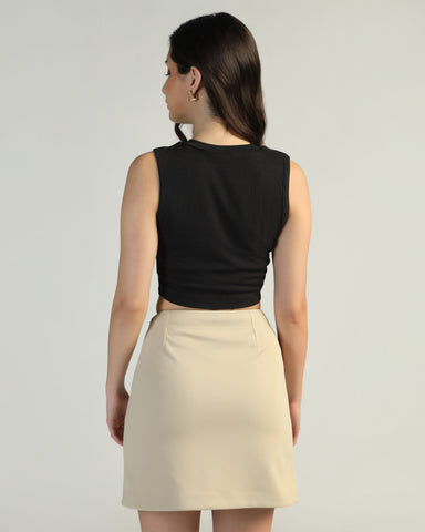 Stretchable Round Neck Tank Top