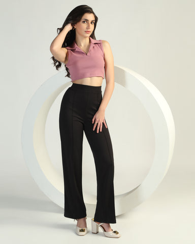 Women Straight Fit Pleated Cargo Pants