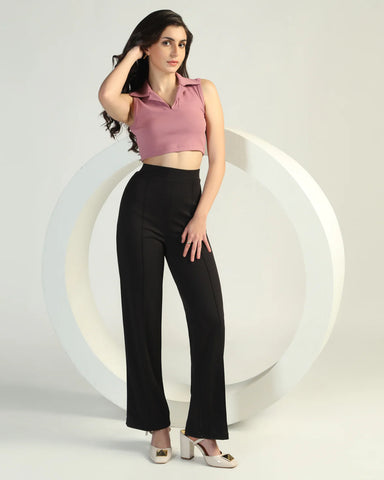 Women Straight Fit Pleated Cargo Pants