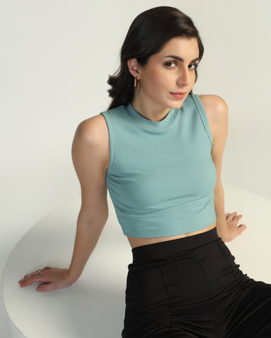 Stretchable Round Neck Tank Top