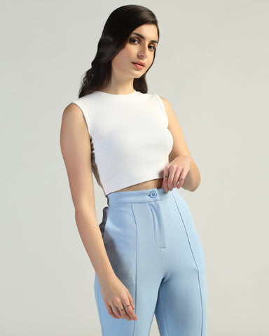 Stretchable Round Neck Tank Top