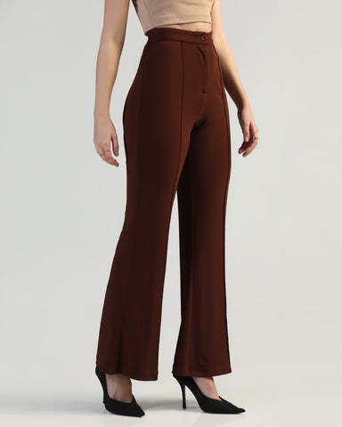 Women Striped Relaxed High-Rise Corduroy Cargos Trousers