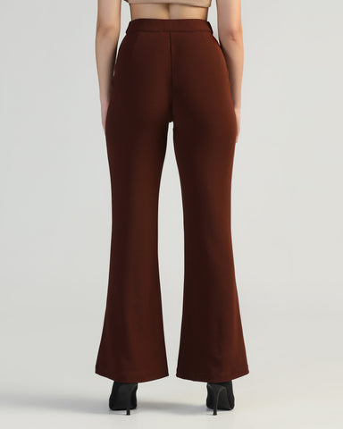 Women Striped Relaxed High-Rise Corduroy Cargos Trousers