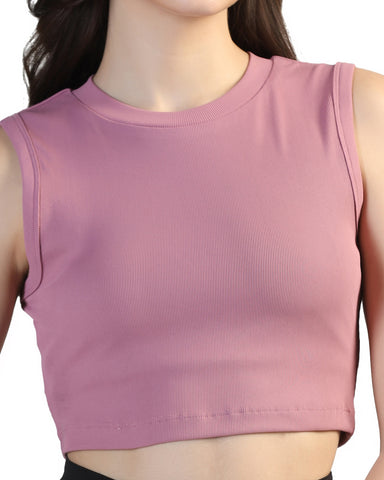 Stretchable Round Neck Tank Top