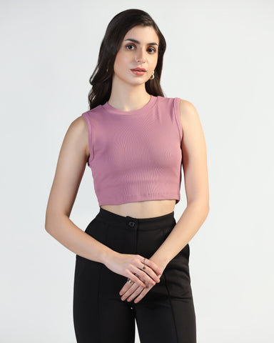 Stretchable Round Neck Tank Top