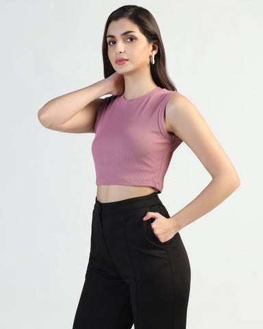 Stretchable Round Neck Tank Top