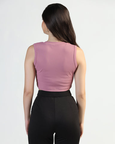 Stretchable Round Neck Tank Top