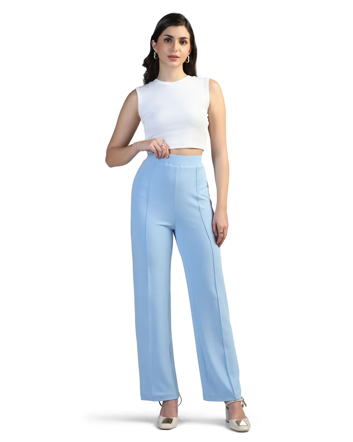 Women Straight Fit Pleated Cargo Pants