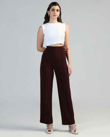 Women Straight Fit Pleated Cargo Pants