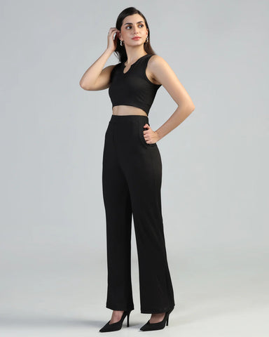 Boat-Neck Top with Palazzos Set