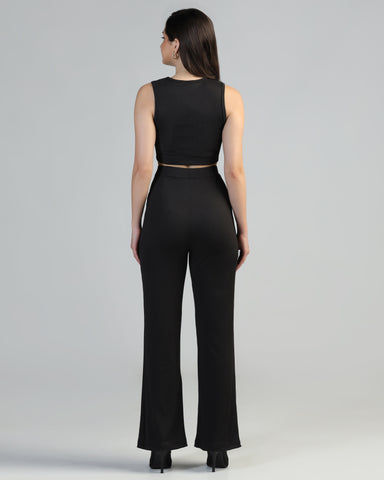 Boat-Neck Top with Palazzos Set