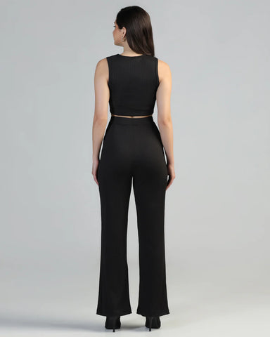 Boat-Neck Top with Palazzos Set