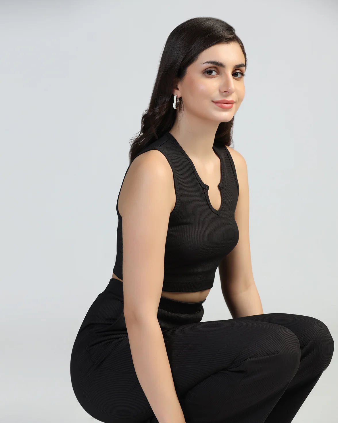Boat-Neck Top with Palazzos Set